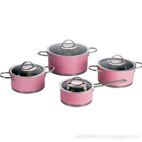 8PCS S/S Cookware set, customized sizes and materials